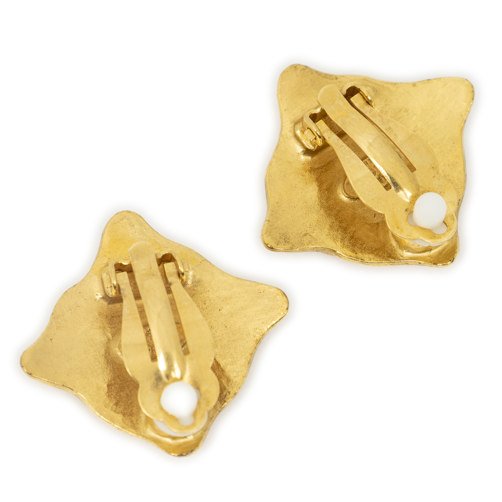 Chanel CC Diamond Clip On Earrings - Picture 2 of 3